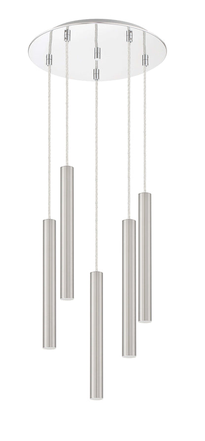 Forest LED 5 Light Chandelier Chrome