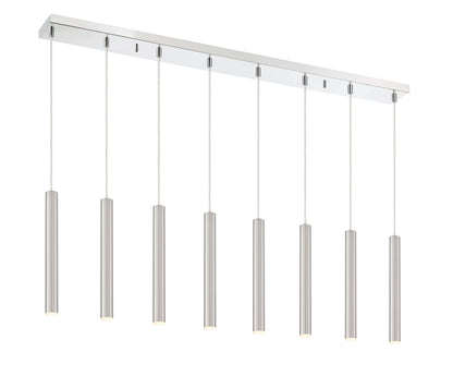 Forest LED 8 Light Linear Chandelier Chrome