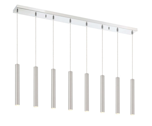 Forest LED 8 Light Linear Chandelier Chrome