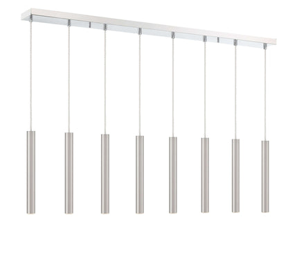 Forest LED 8 Light Linear Chandelier Chrome
