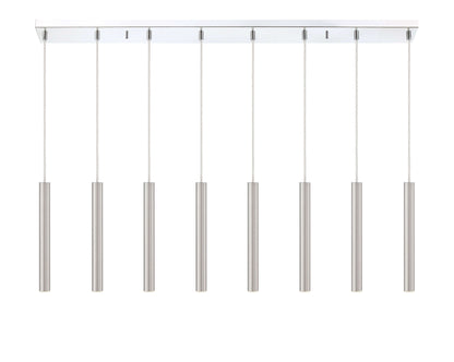 Forest LED 8 Light Linear Chandelier Chrome