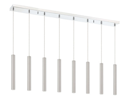 Forest LED 8 Light Linear Chandelier Chrome
