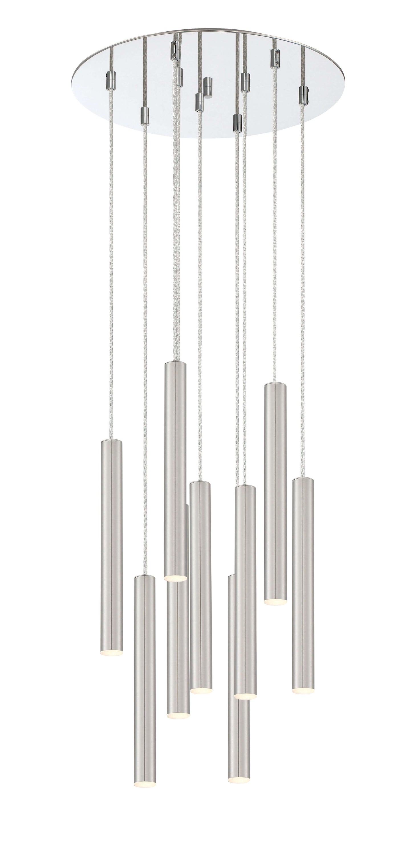 Forest LED 9 Light Chandelier Chrome