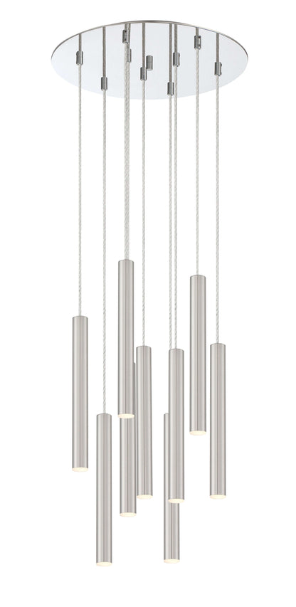 Forest LED 9 Light Chandelier Chrome