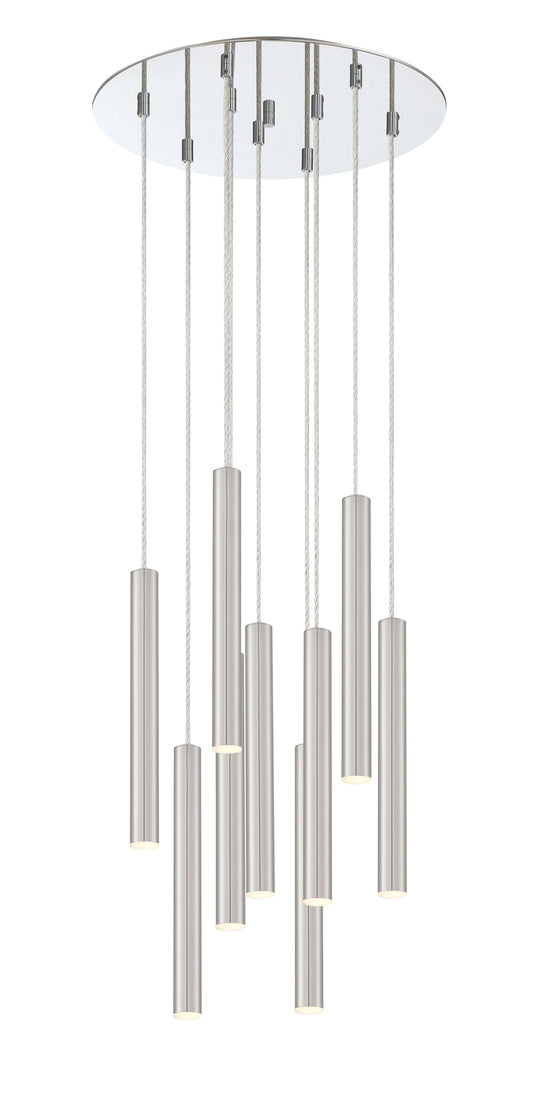 Forest LED 9 Light Chandelier Chrome