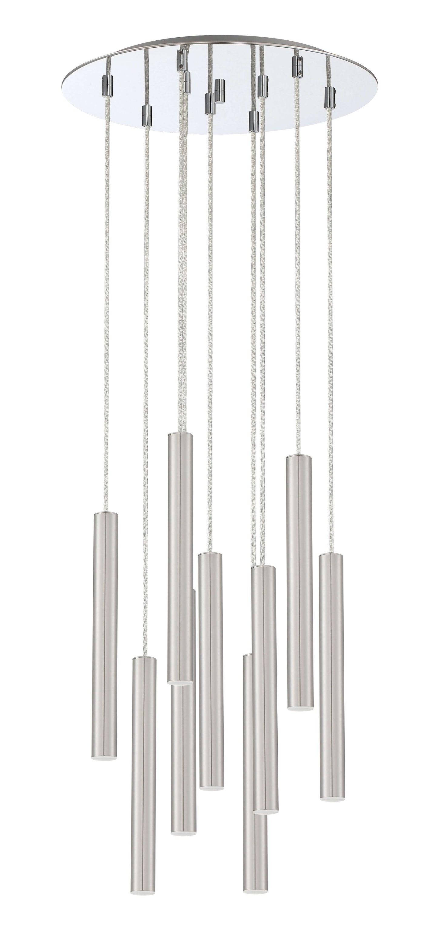 Forest LED 9 Light Chandelier Chrome