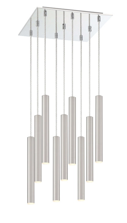 Forest LED 9 Light Chandelier Chrome