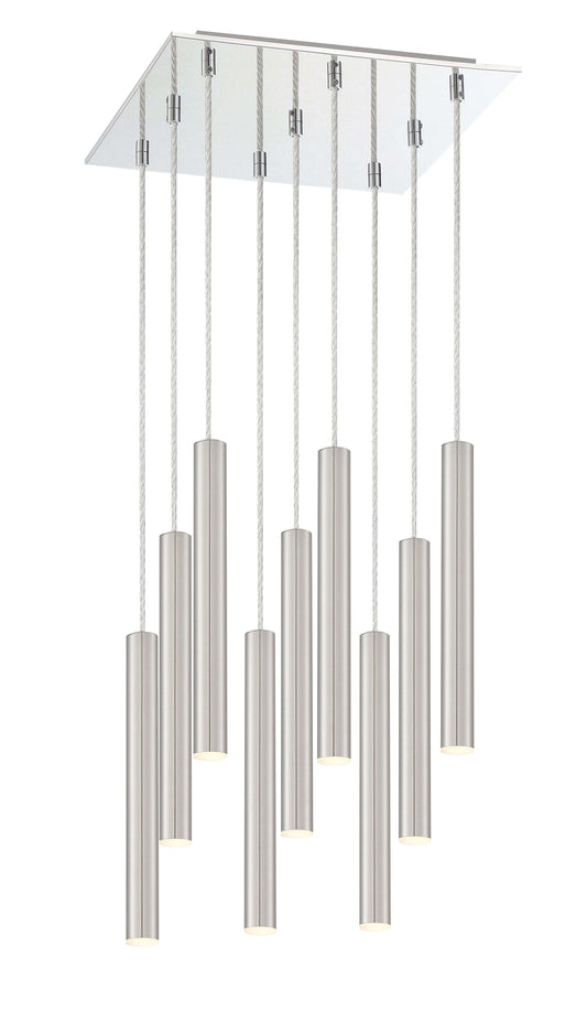 Forest LED 9 Light Chandelier Chrome
