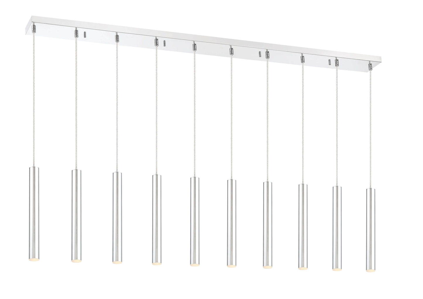 Forest LED 10 Light Linear Chandelier Chrome