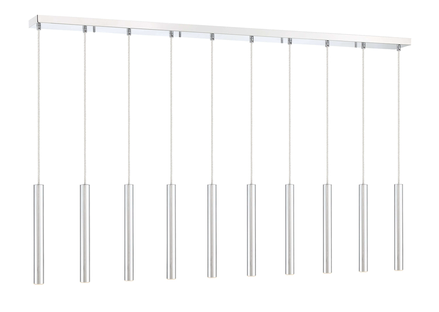 Forest LED 10 Light Linear Chandelier Chrome
