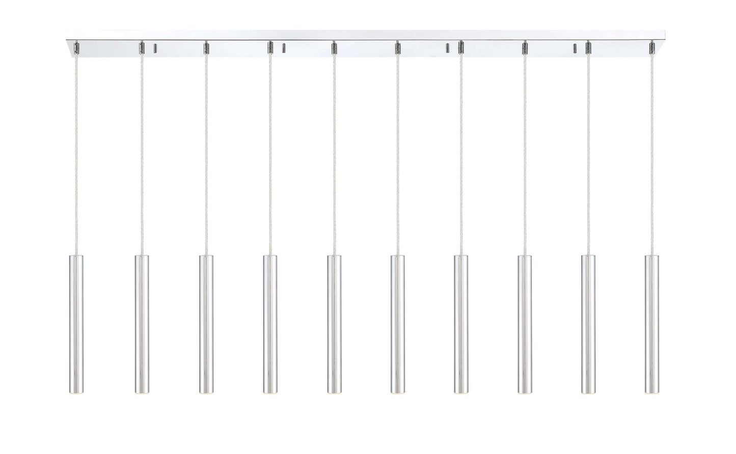Forest LED 10 Light Linear Chandelier Chrome