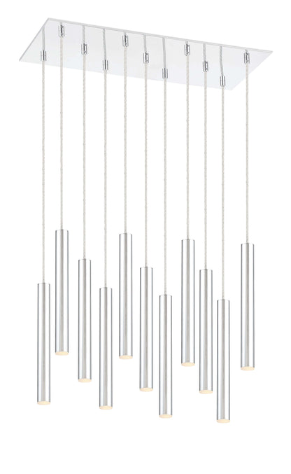 Forest LED 11 Light Chandelier Chrome