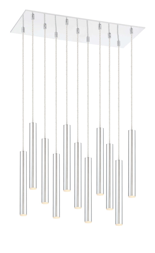 Forest LED 11 Light Chandelier Chrome