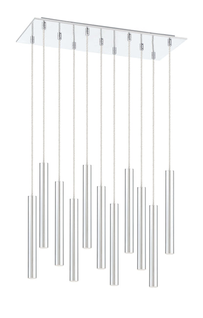 Forest LED 11 Light Chandelier Chrome