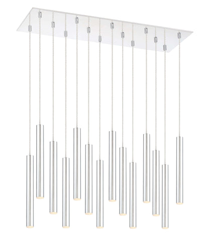 Forest LED 14 Light Chandelier Chrome