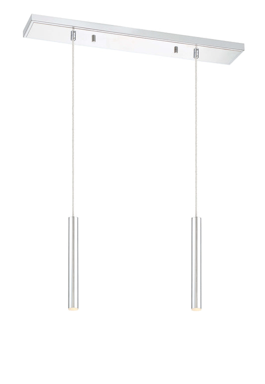Forest LED 2 Light Linear Chandelier Chrome