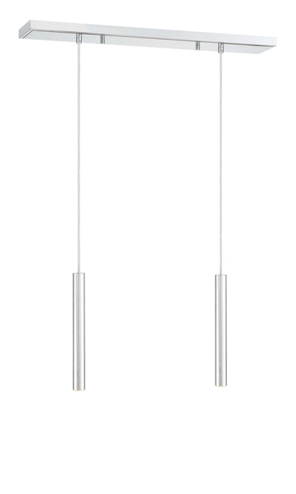 Forest LED 2 Light Linear Chandelier Chrome