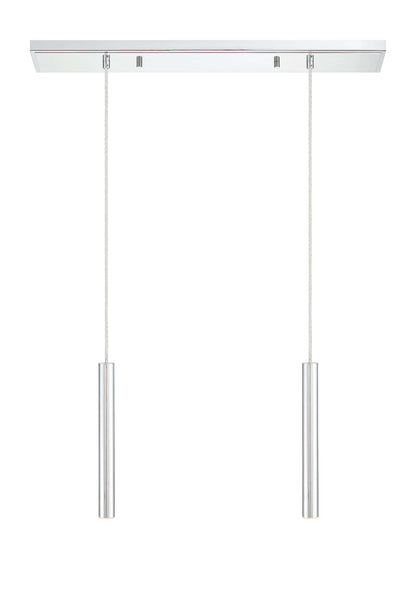 Forest LED 2 Light Linear Chandelier Chrome