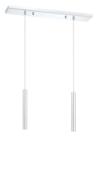 Forest LED 2 Light Linear Chandelier Chrome