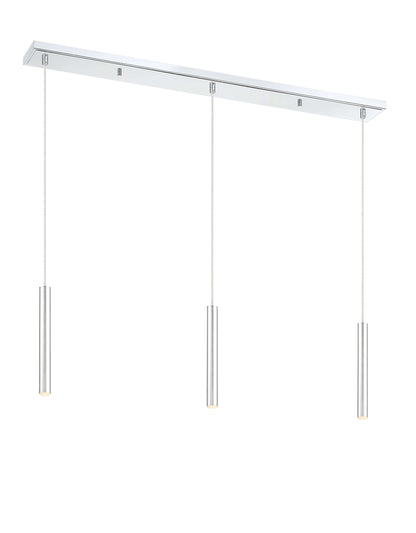Forest LED 3 Light Linear Chandelier Chrome