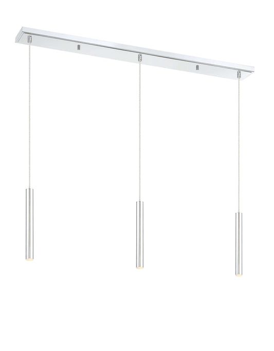 Forest LED 3 Light Linear Chandelier Chrome