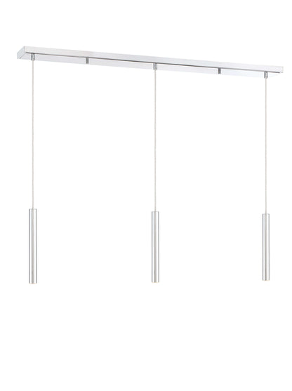 Forest LED 3 Light Linear Chandelier Chrome