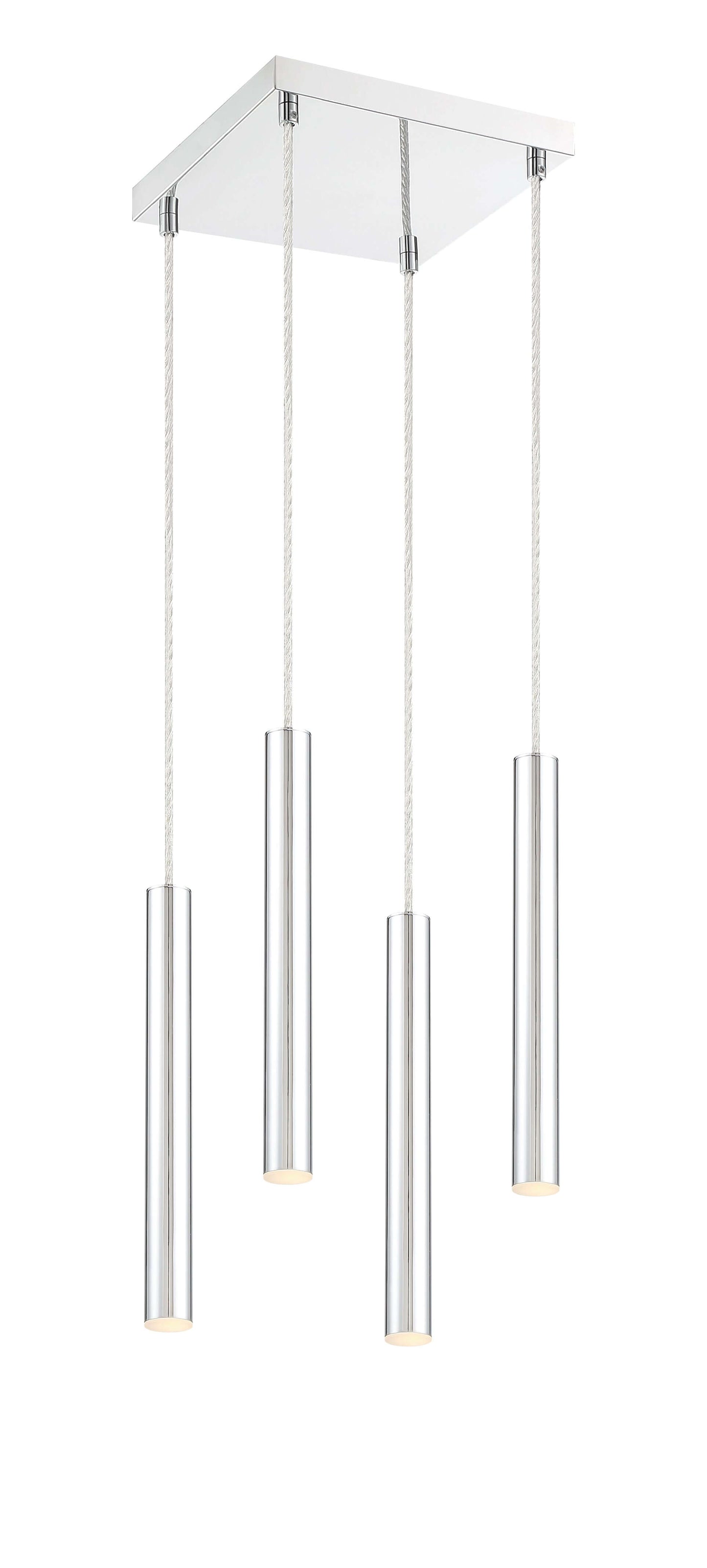 Forest LED 4 Light Chandelier Chrome