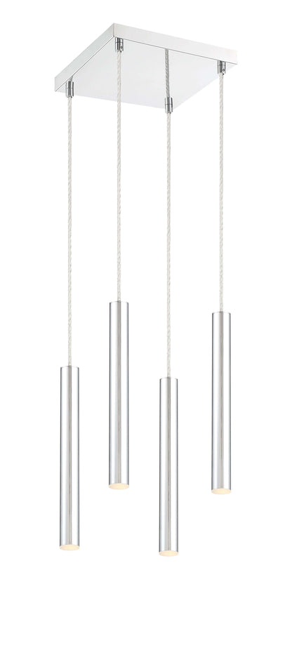 Forest LED 4 Light Chandelier Chrome