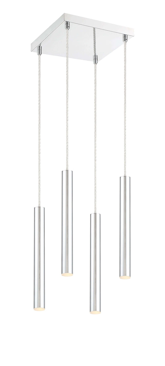 Forest LED 4 Light Chandelier Chrome