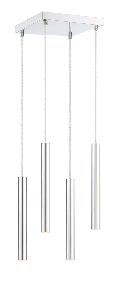 Forest LED 4 Light Chandelier Chrome