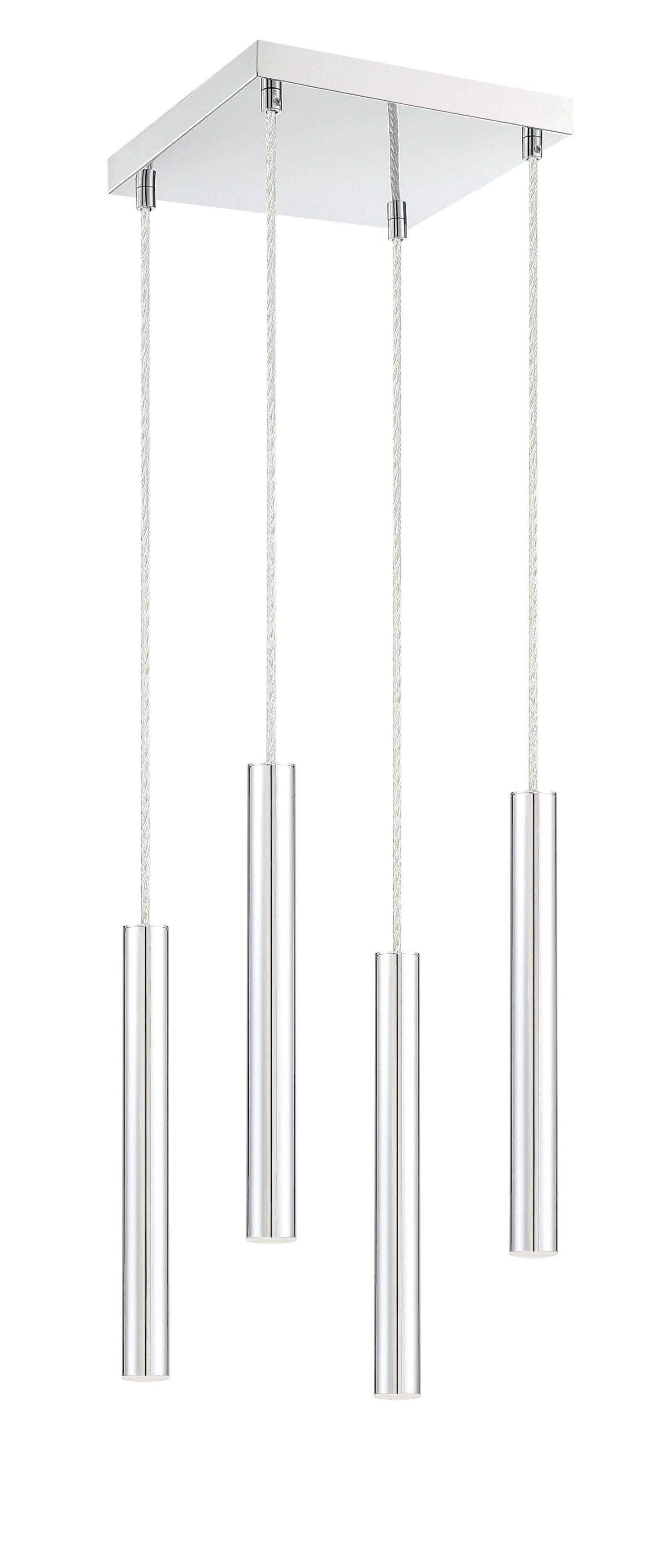 Forest LED 4 Light Chandelier Chrome