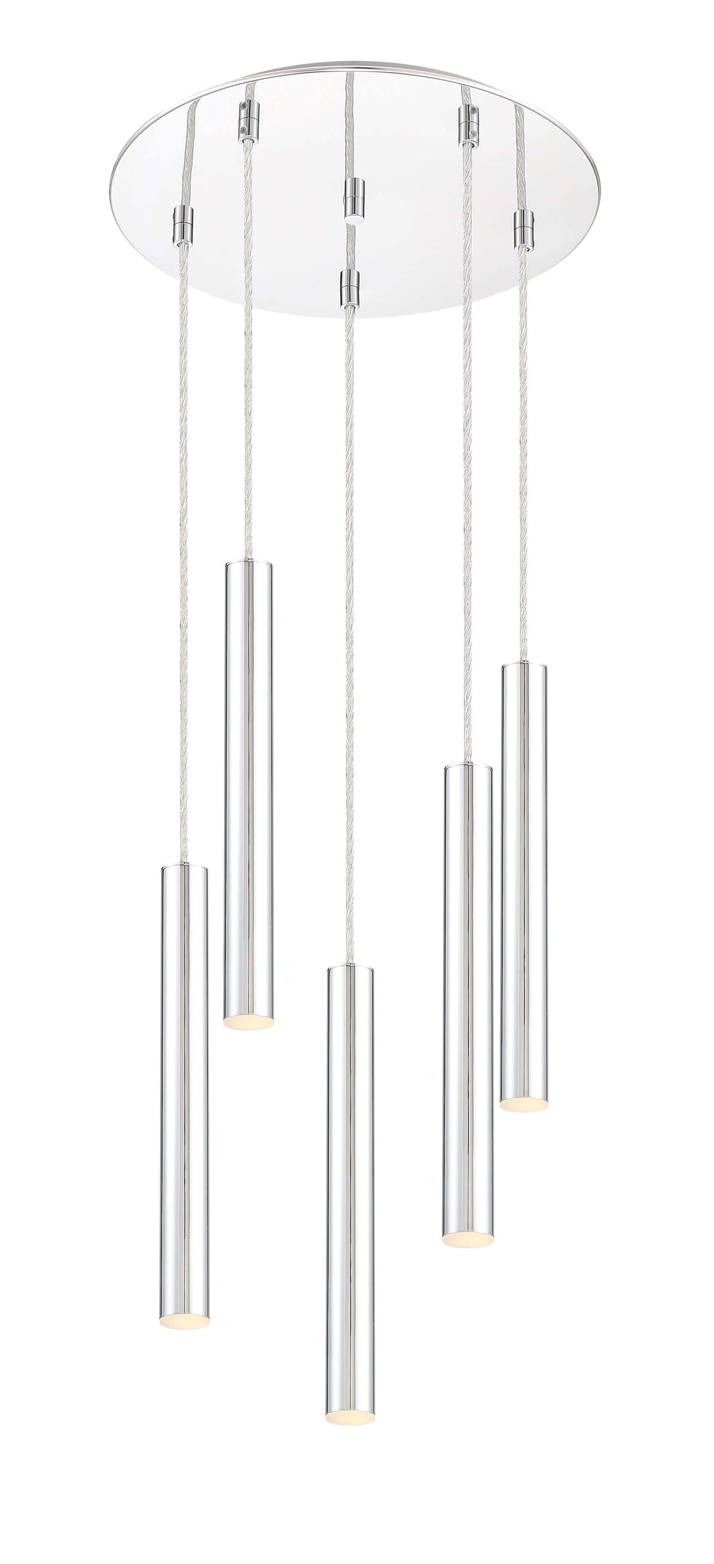 Forest LED 5 Light Chandelier Chrome