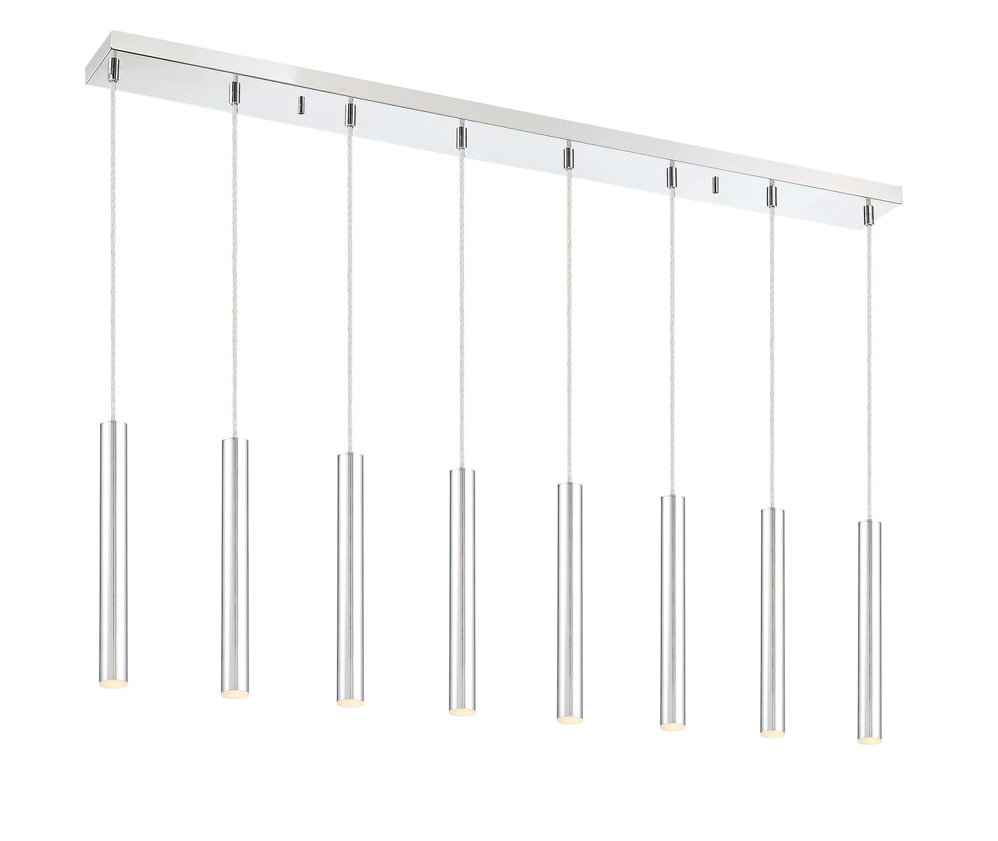 Forest LED 8 Light Linear Chandelier Chrome