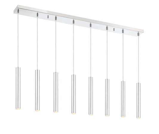 Forest LED 8 Light Linear Chandelier Chrome