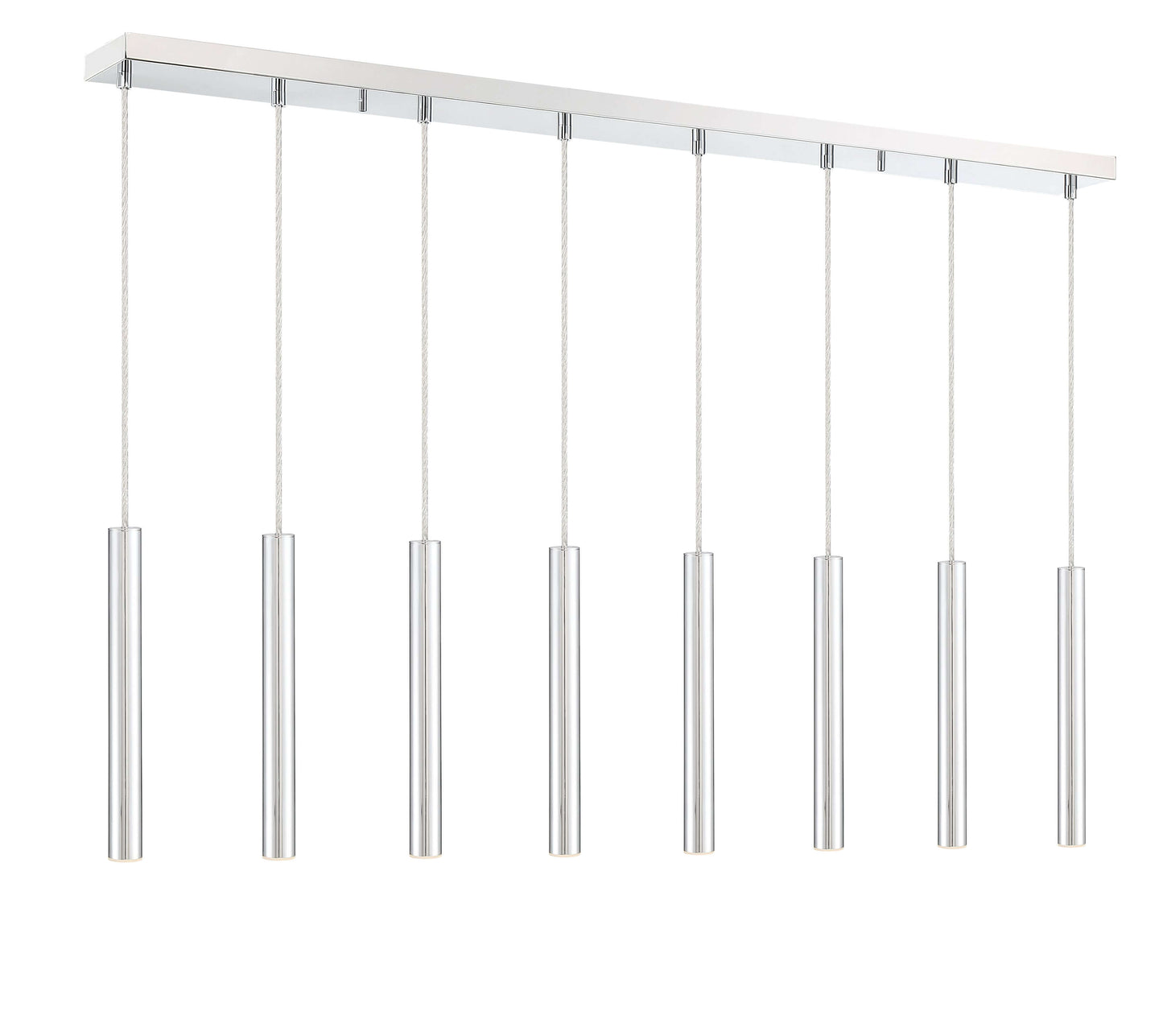 Forest LED 8 Light Linear Chandelier Chrome