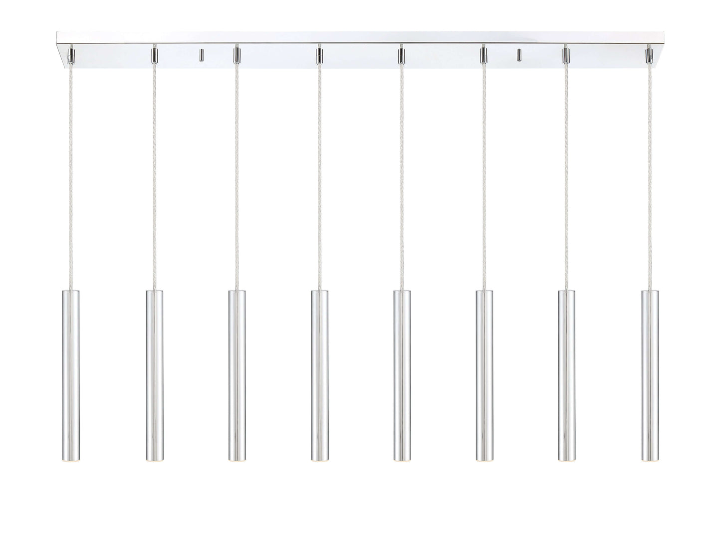 Forest LED 8 Light Linear Chandelier Chrome
