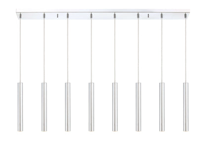 Forest LED 8 Light Linear Chandelier Chrome