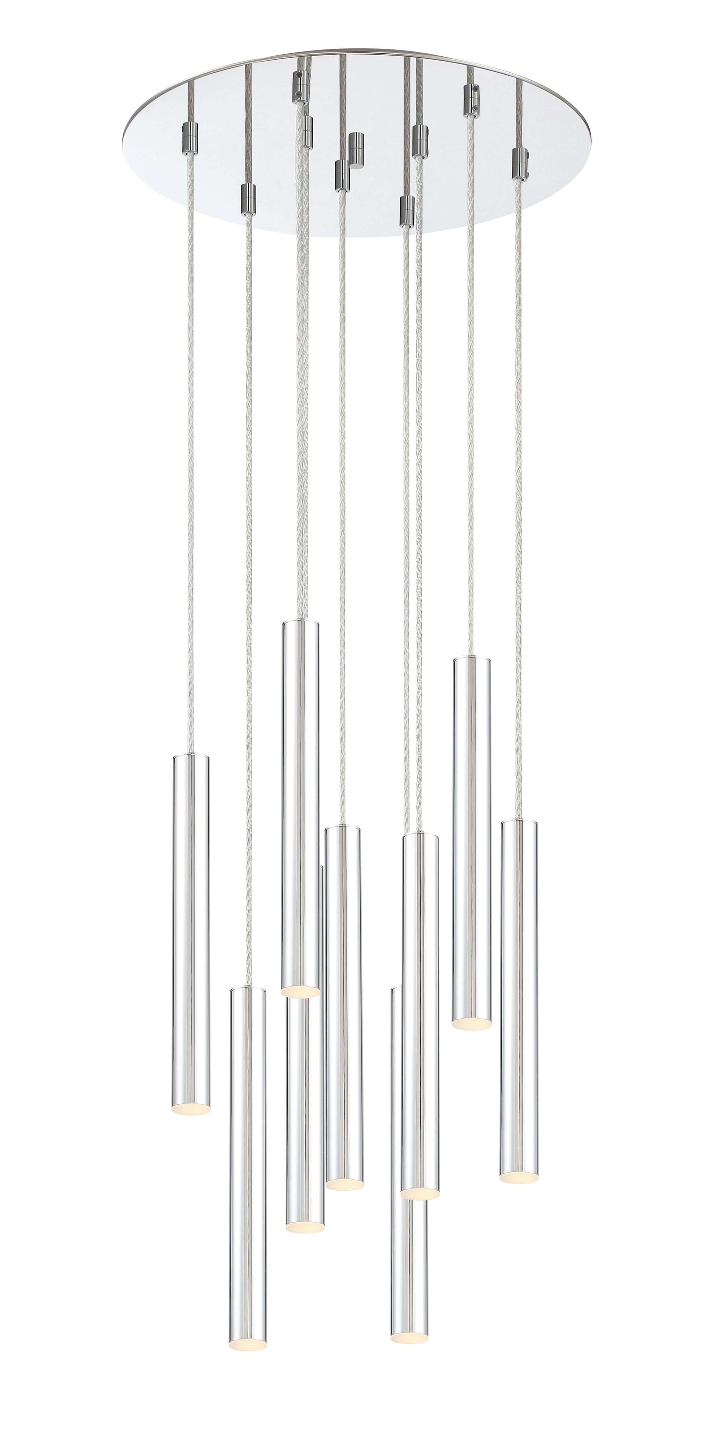 Forest LED 9 Light Chandelier Chrome
