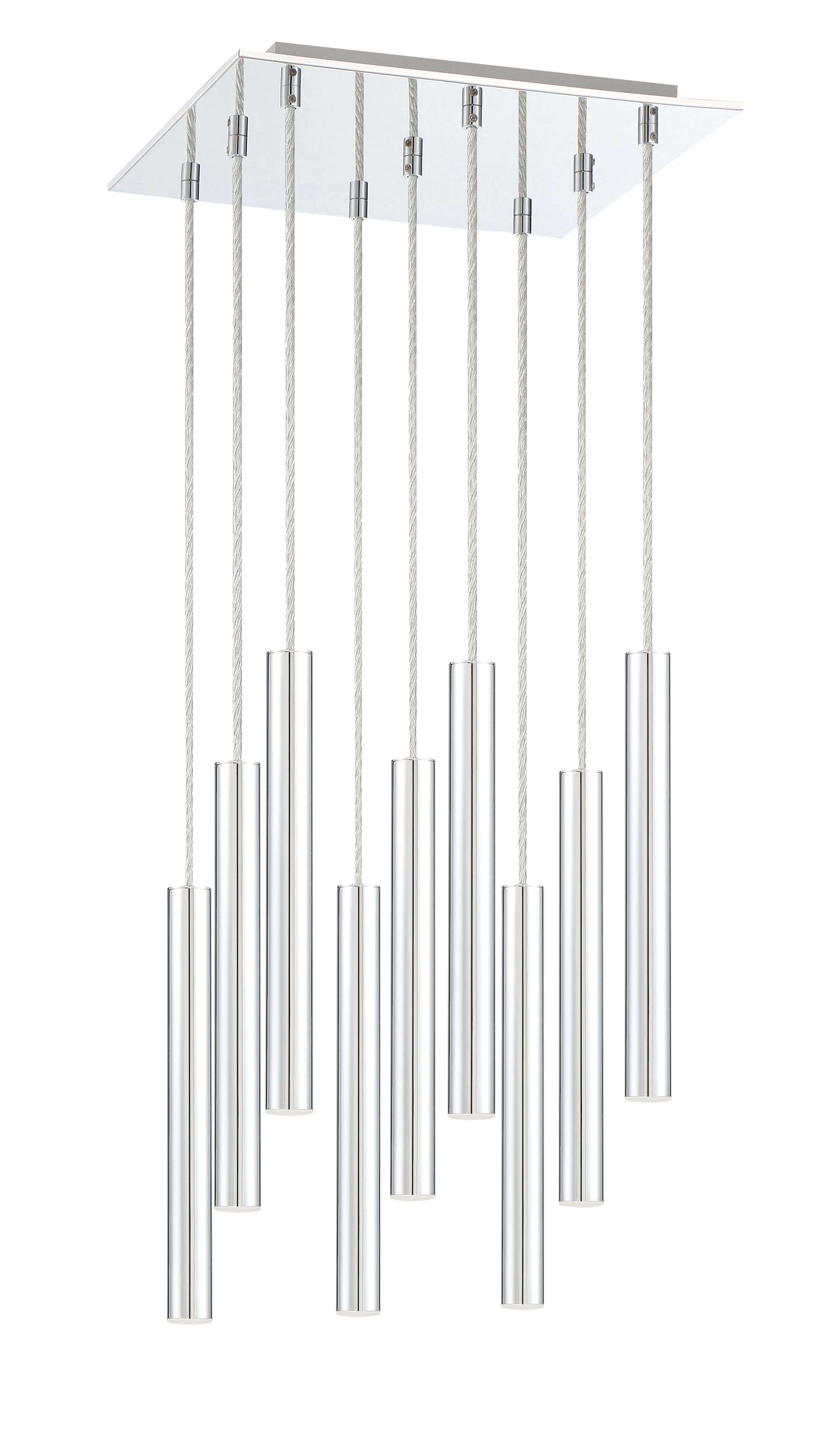 Forest LED 9 Light Chandelier Chrome