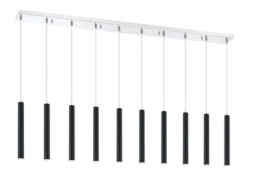 Forest LED 10 Light Linear Chandelier Chrome