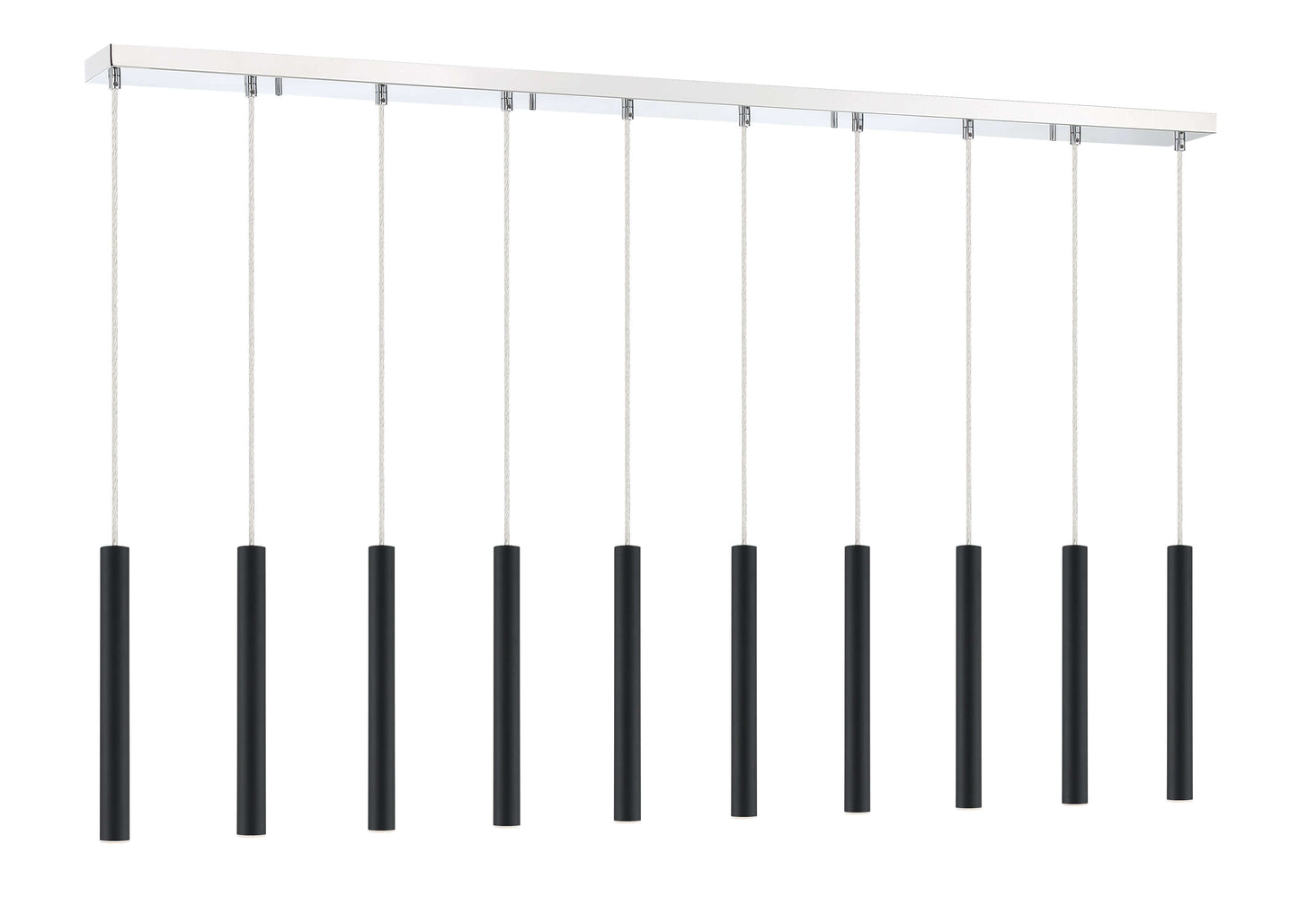 Forest LED 10 Light Linear Chandelier Chrome