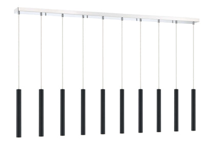Forest LED 10 Light Linear Chandelier Chrome
