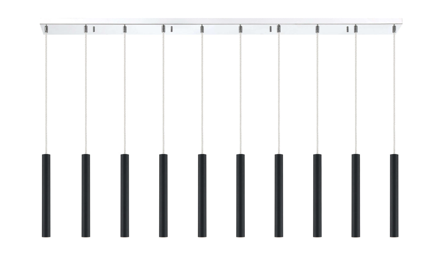Forest LED 10 Light Linear Chandelier Chrome