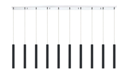 Forest LED 10 Light Linear Chandelier Chrome