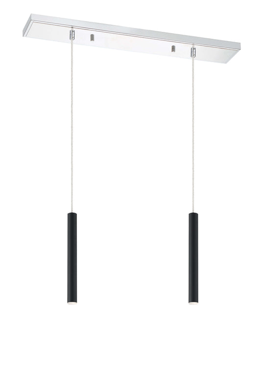 Forest LED 2 Light Linear Chandelier Chrome