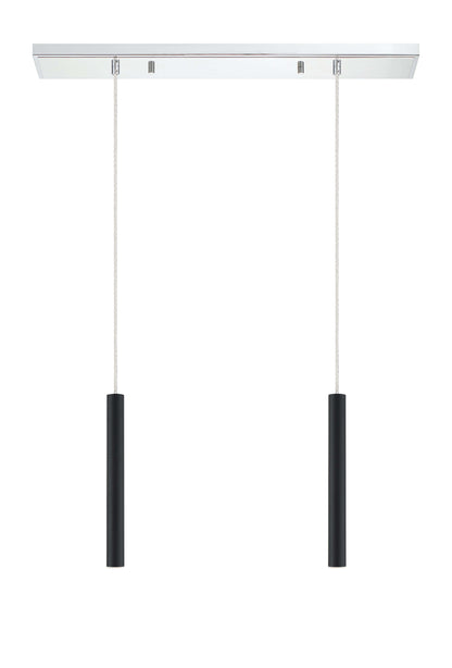 Forest LED 2 Light Linear Chandelier Chrome