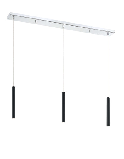 Forest LED 3 Light Linear Chandelier Chrome