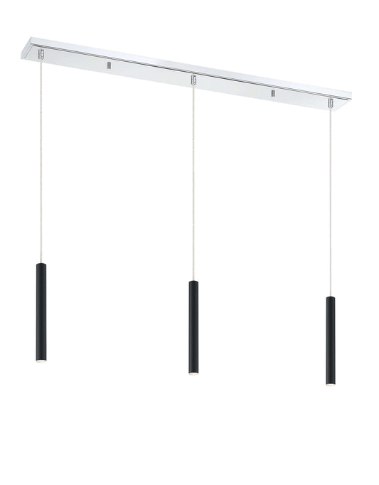 Forest LED 3 Light Linear Chandelier Chrome