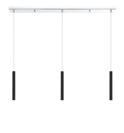 Forest LED 3 Light Linear Chandelier Chrome