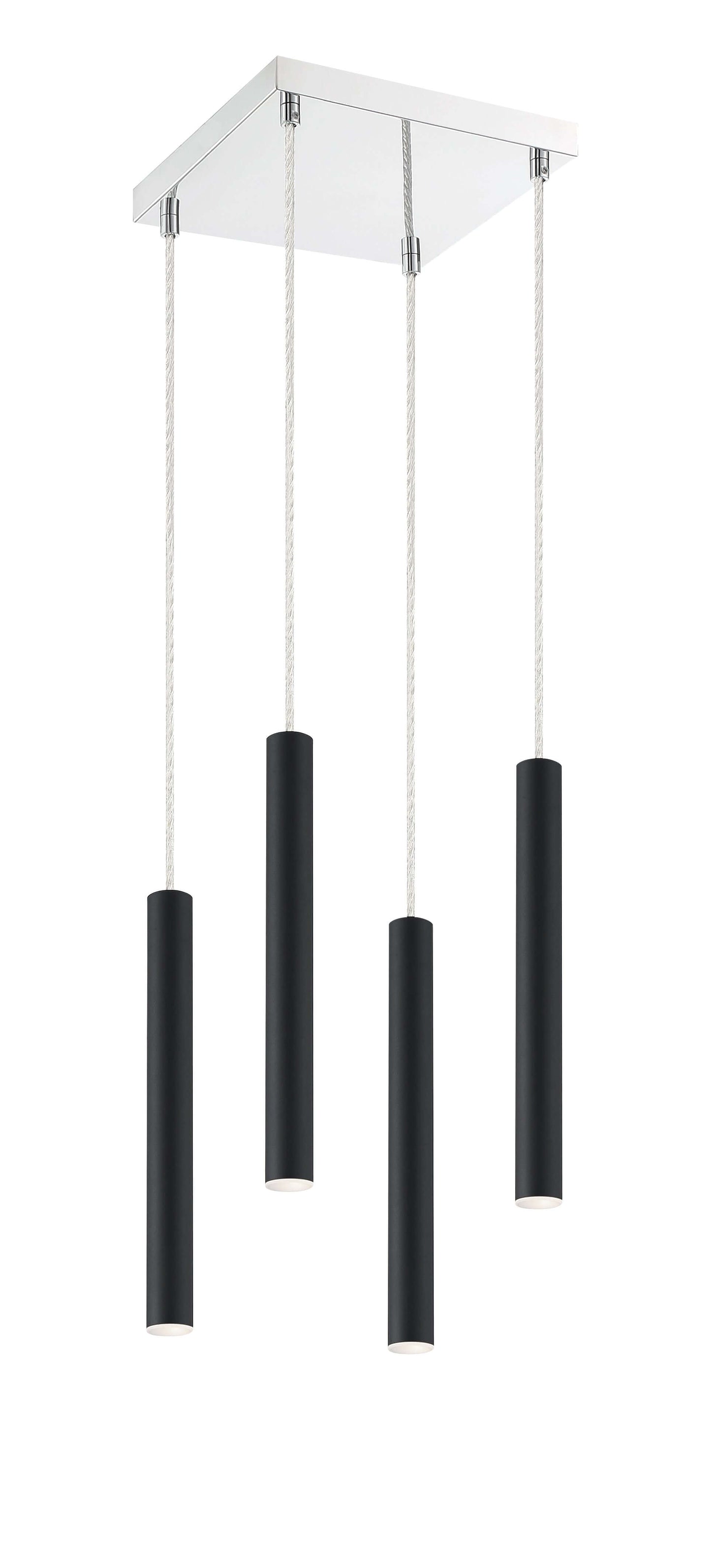 Forest LED 4 Light Chandelier Matte Black